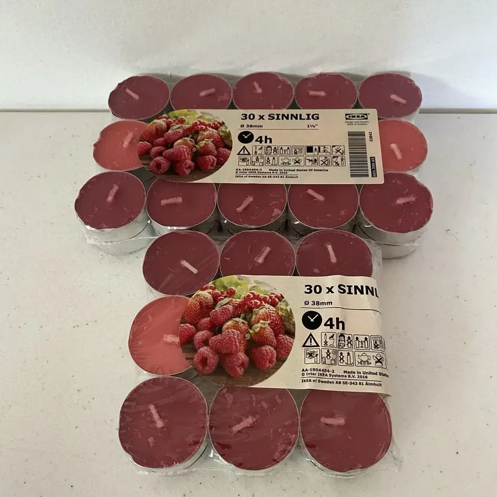 48 IKEA SINNLIG Scented Tealight Candles tea light - Red Garden Berries